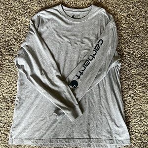 Loose fit long sleeve logo sleeve graphic T-shirt